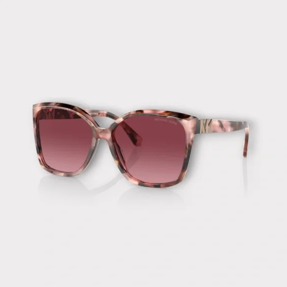 Michael Kors MK2201 Womens Sunglasses Pink Tortoise Frame & Burgundy Lens 58mm